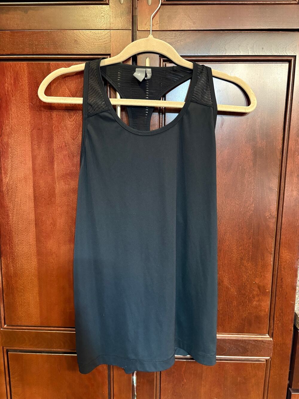 Sweaty Betty Athlete Racerback Tank Black Mesh Size M